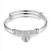925 Silver Adjustable Size Round Bells Ball Charm Bracelet &Bangle For Women Wedding Jewelry Fashion Accessories