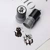 1 Set Cute Black Cat Photosensitive Stamps, Cartoon Cat Pattern Decorative Stamps for Scrapbooking, Notes and DIY Handmade Craft