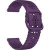 Universal Silicone Strap 20mm Soft Hollowed-out, Purple