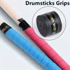5Pcs Anti-slip Drumsticks Grips High Quality PU Sweat Absorbed Drum Sticks Tape For 7A 5A 5B 7B Drumstick Instrument Accessories