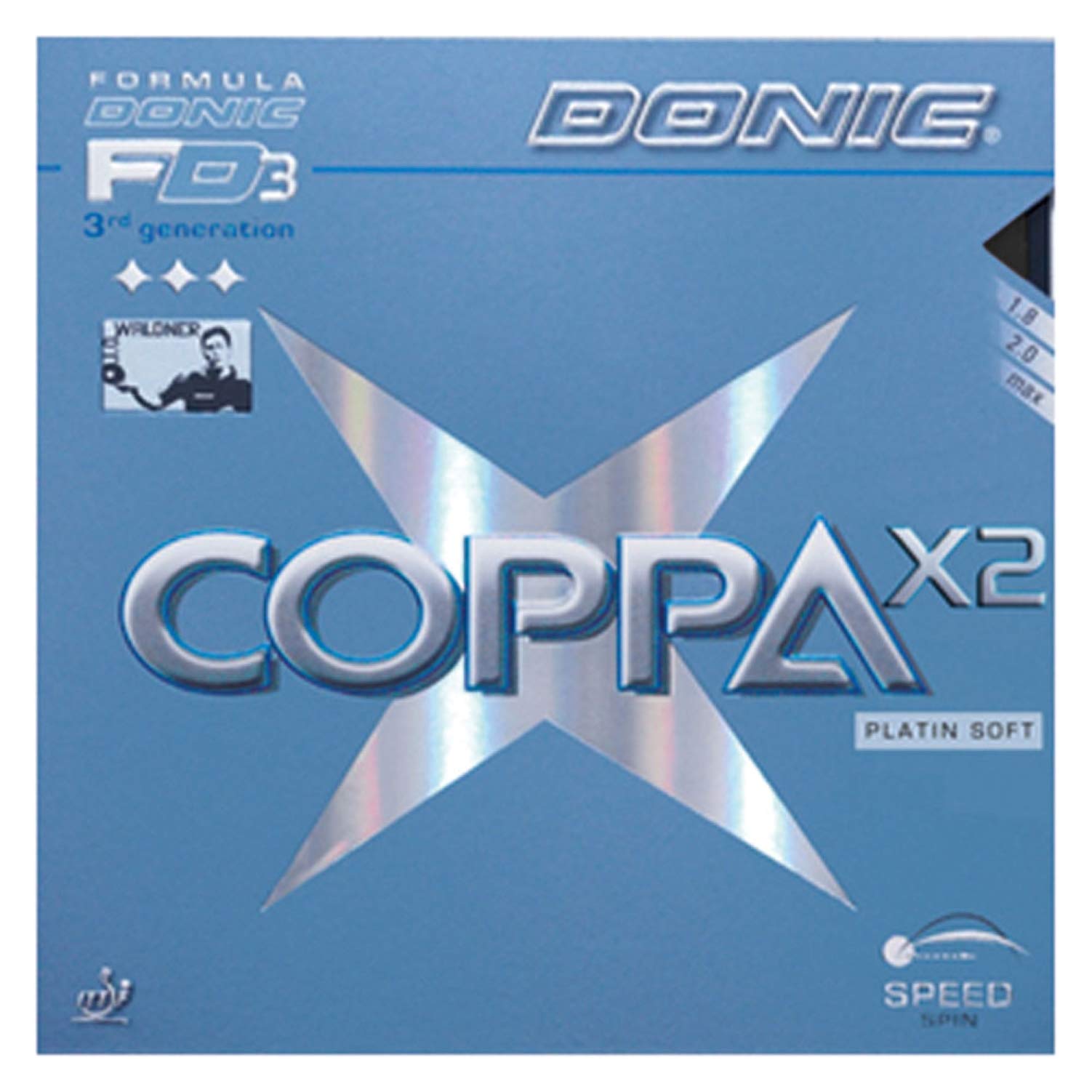 

DONIC Table Tennis Coppa X2 Back Soft Rubber Black 2.0 AL053
