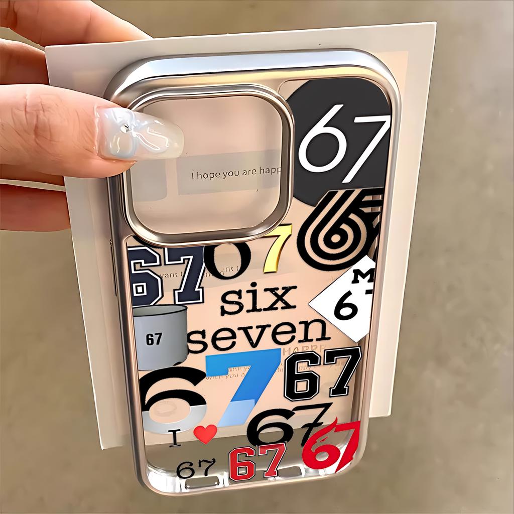 Cool Six Seven 67 Phone Case for IPhone 17 16e 16 15 14 13 12 11 Air Pro Max X XR XSMAX 8 7 Plus Luxury Clear Soft Back Cover