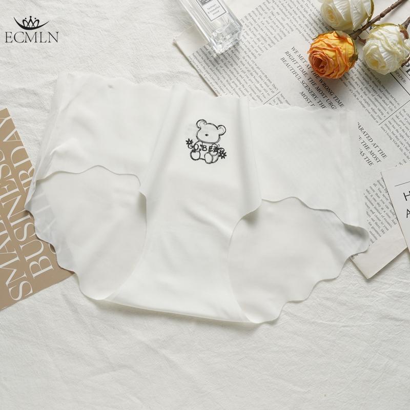 Women's Seamless No Show Invisible Ice Silk Stretch Underwears Pack Bikini Underwear Panty