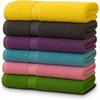 6Pack Bath Towels 30 X 60 Ultra Soft 100 Cotton Large Bath Towels Highly Absorbent for Bathroom Pool Gym Spa and Hotel Use Colo