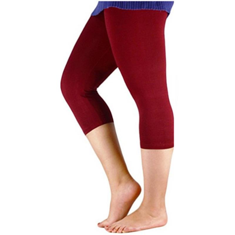 Short Ice Silk Leggings Elastic 