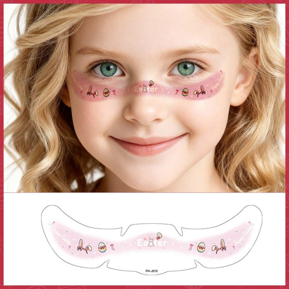 Long Lasting Easter Face Stickers Rabbit Freckle Tattoo Face Temporary Tattoo  Music Festival