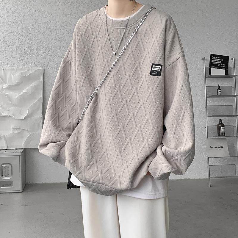 Sweatshirts for Men Spring and Autumn New Trendy Men's Round Neck Sweatshirts Casual Loose Youth Bottoming Shirts Tops