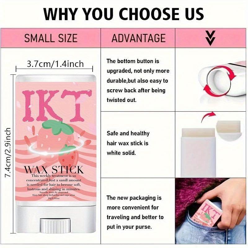 Hair Wax Stick Styling Shredded Hair Finish Avocado Matte for Lasting Styling