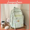 Girls Casual Travel Backpack With Bow Print And Letter Star Decor For Day Use