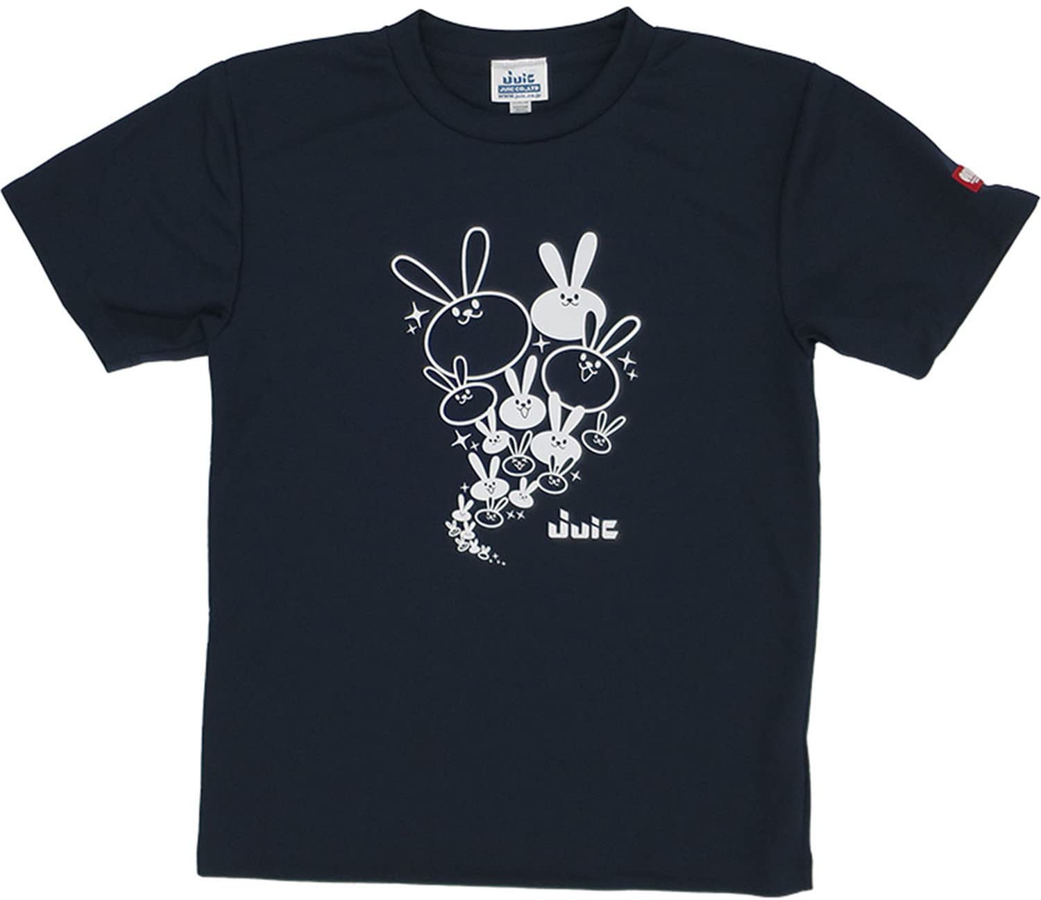 

Juwick Usa T Table Tennis Short Sleeve Officially Approved by the Japan Table Tennis Association 5658 T-Shirt, (JTA), Navy/White (NW)