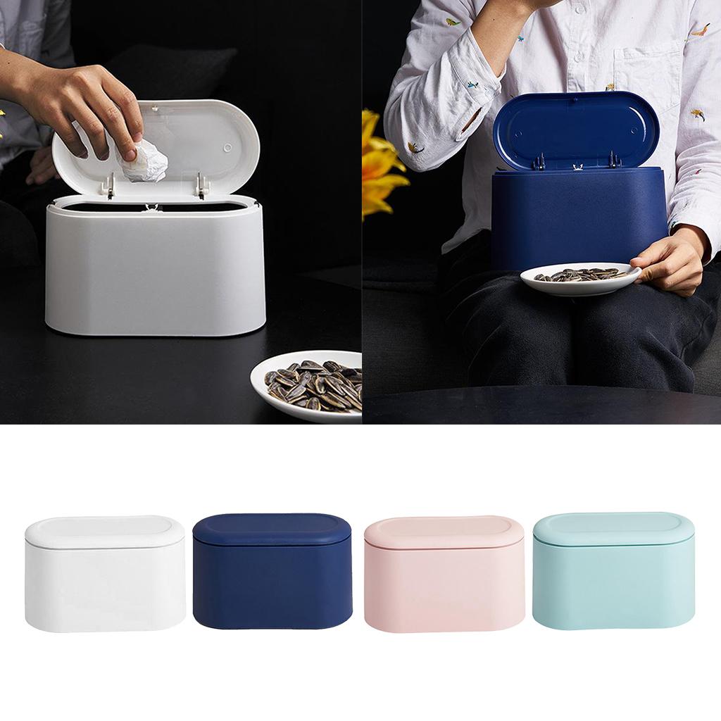 Plastic Desk Mini Trash Can Home Hotel Office Recycling Bin Paper Basket