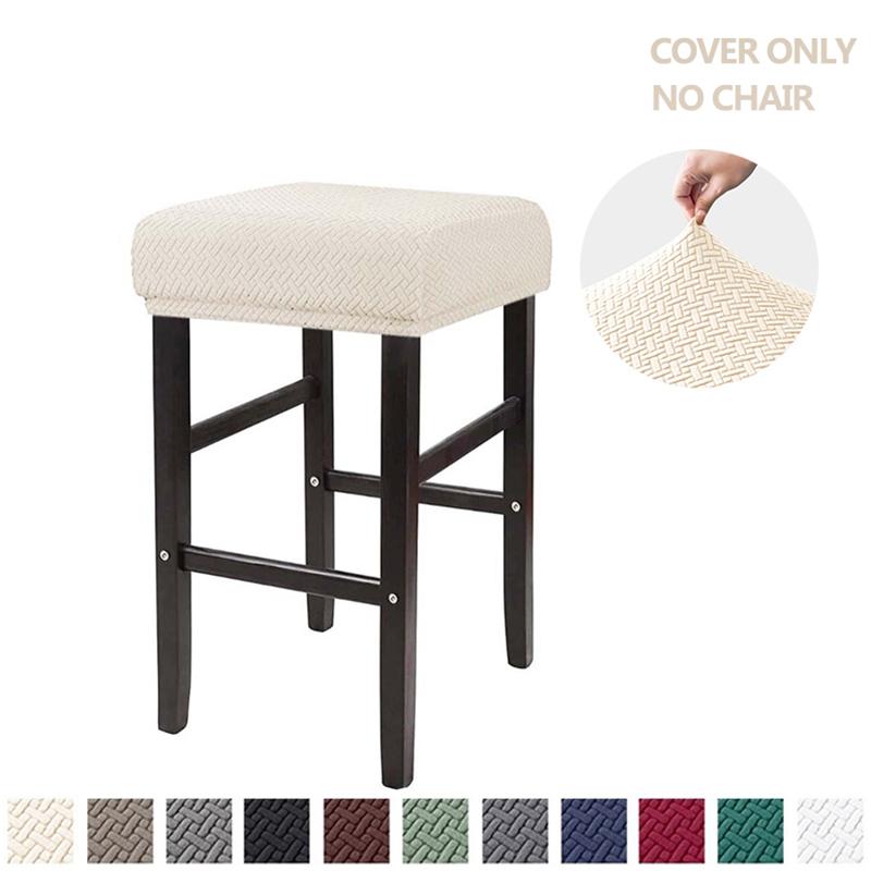 Stretch Round Chair Covers Swivel Bar Stool Cover Bar Coffee Shop Stool Cover Seat Protector Universal Solid Color Stool Cover