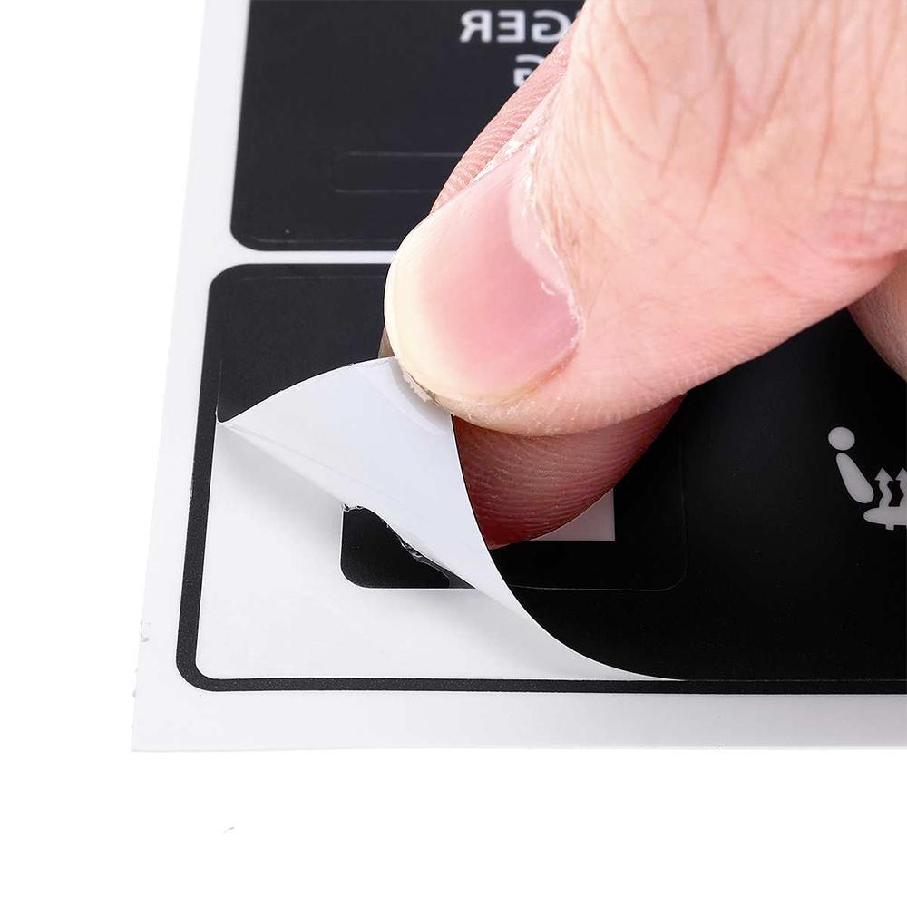 8ks Sada samolepek pro opravu tlačítek multimédií do auta pro 2005-2010 Volkswagen Jetta Passat Touareg Opravné samolepky Autopříslušenství