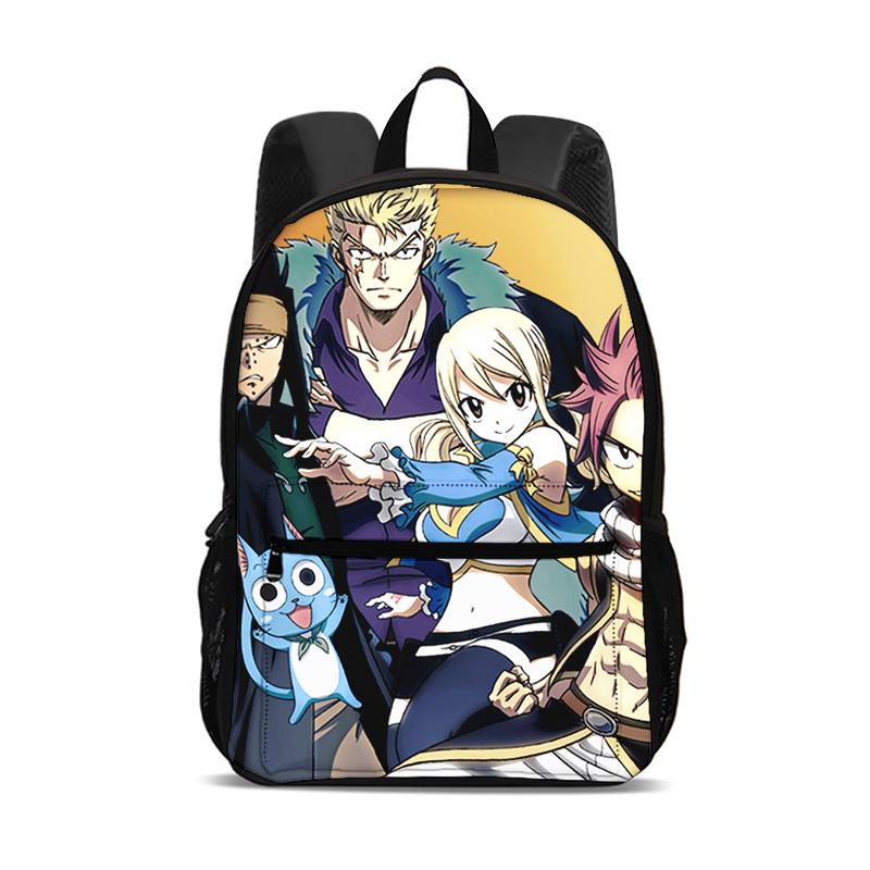 Fairy Tail Cartoon Large Capacity Backpack Student Boys and Girls Best Gift Stationery Sport Travel Large Backpack