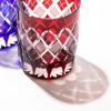 Kobo Edo Kiriko Yarai Fish Crest Old Glass TB90415R Wooden Box Made In Japan [Taimuro Official] (Red)