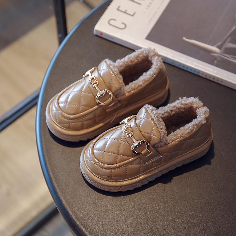 Mode Hiver Printemps Chaussures en Cuir pour Bébés Filles Britanniques Chaussures Mary Janes Souples pour Enfants Mode Enfant Décontracté Solide Mocassins à Enfiler pour Tout-Petits