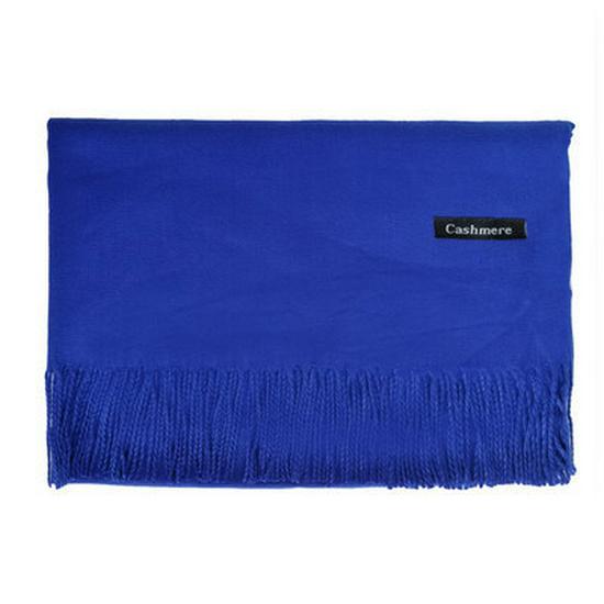 Red Faux Cashmere Winter Scarf for Women - 2026 Korean Style Solid Color Shawl with Logo, Ideal for Annual Meeting Gifts