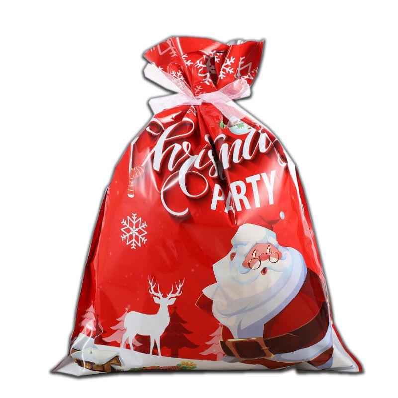 Adorable Large Christmas Gift Bag Set With Ribbon Perfect For Holiday Candy Storage And Wrapping Needs