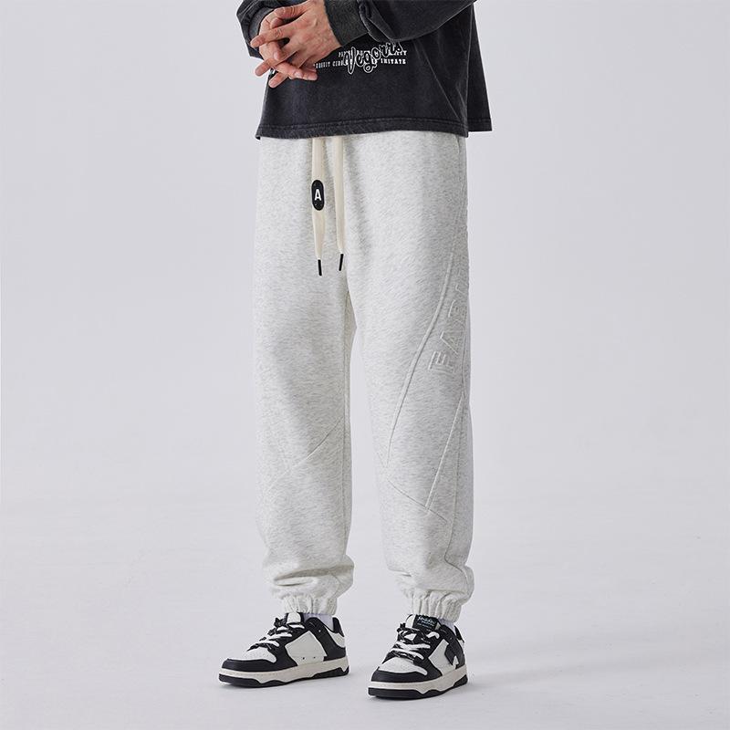 Men's New Tied Feet Casual Sweatpants Trendy Fashion Trousers Simple Drawstring Sports Boys Youth Versatile Popular