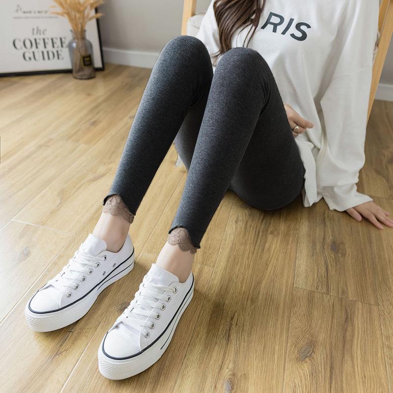 

Женские облегающие брюки большого размера с флисовой подкладкой, высокой талией, в рубчик, эластичные, теплые, базовый слой для осени/зимы S (80-90 lbs) темно-серого