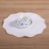 Scalloped Round Placemat Linen Machine Washable Placemat Heat Insulation Table Mat for Dining Table Protection Decoration