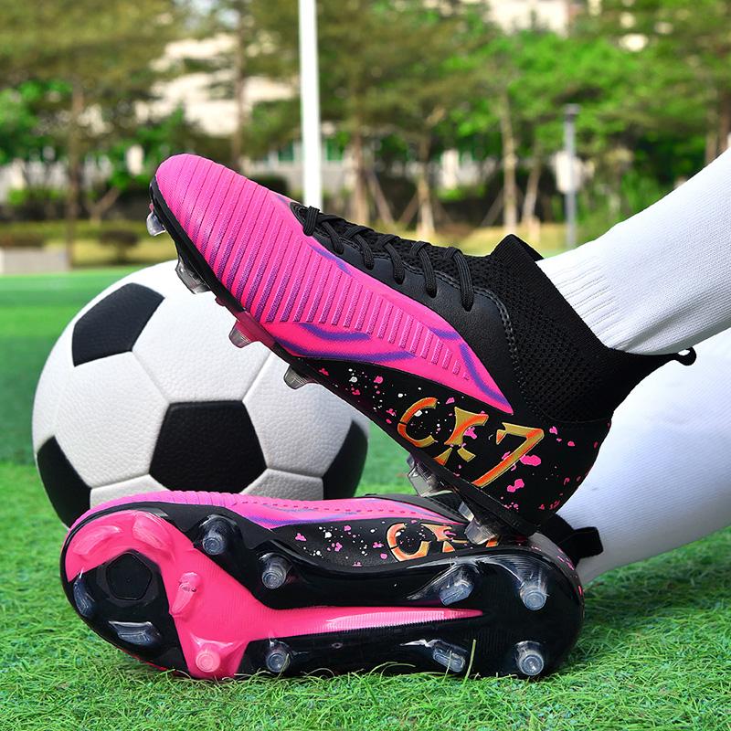 New Men Soccer Cleats Soccer Shoes Training Shoes Ultralight Outdoor Professional Football Boots High-quality Match Non-Slip