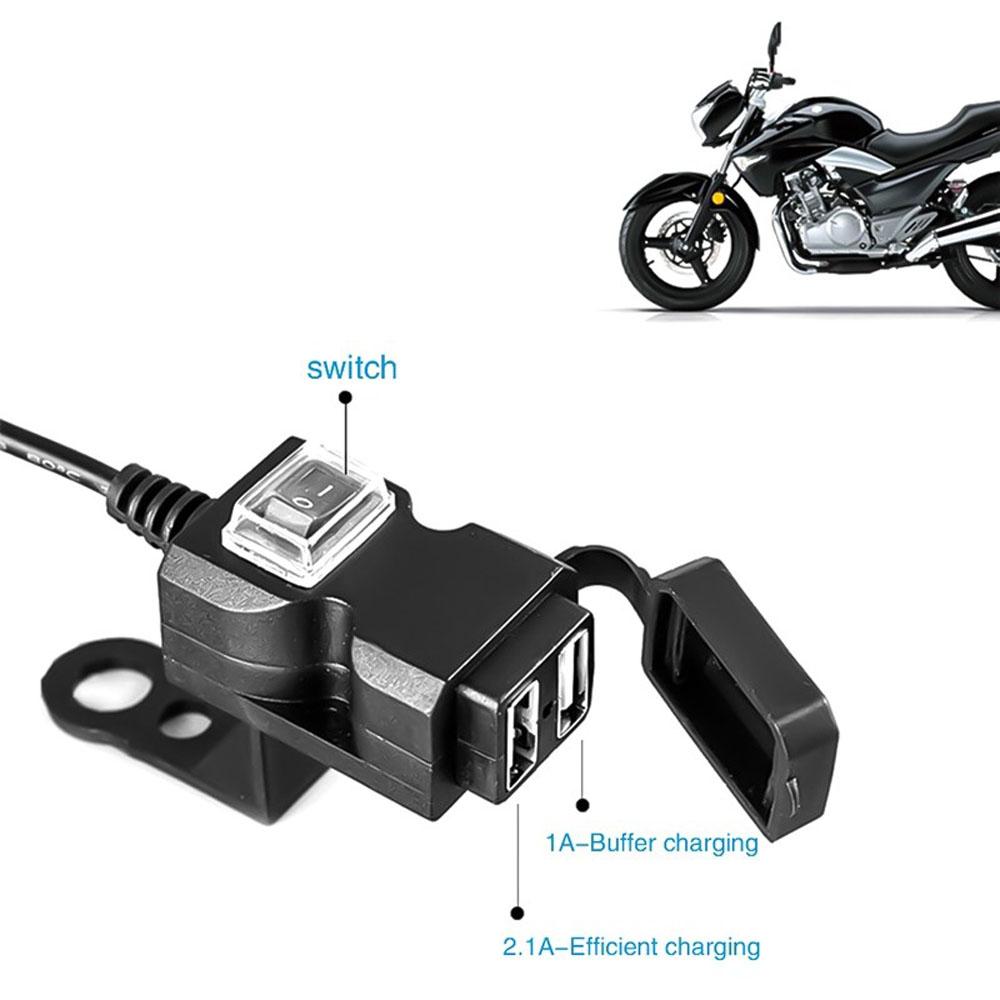 Dual USB Port Vehicle Parts Motorcycle Accessories Motorcycle Handlebar Charger Motorcycle Charger