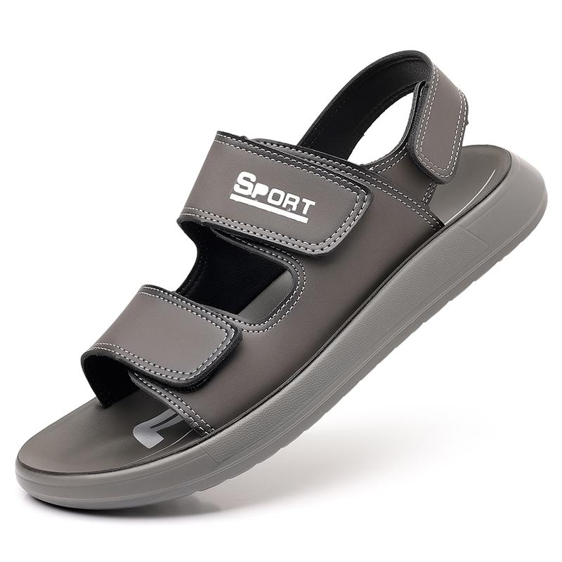 Fashion Summer Breathable Men Flat Bottomed Soft Quality Fashionable Leisure Sandals Men's Ventilation Non-slip Seaside Outdoor Sandals