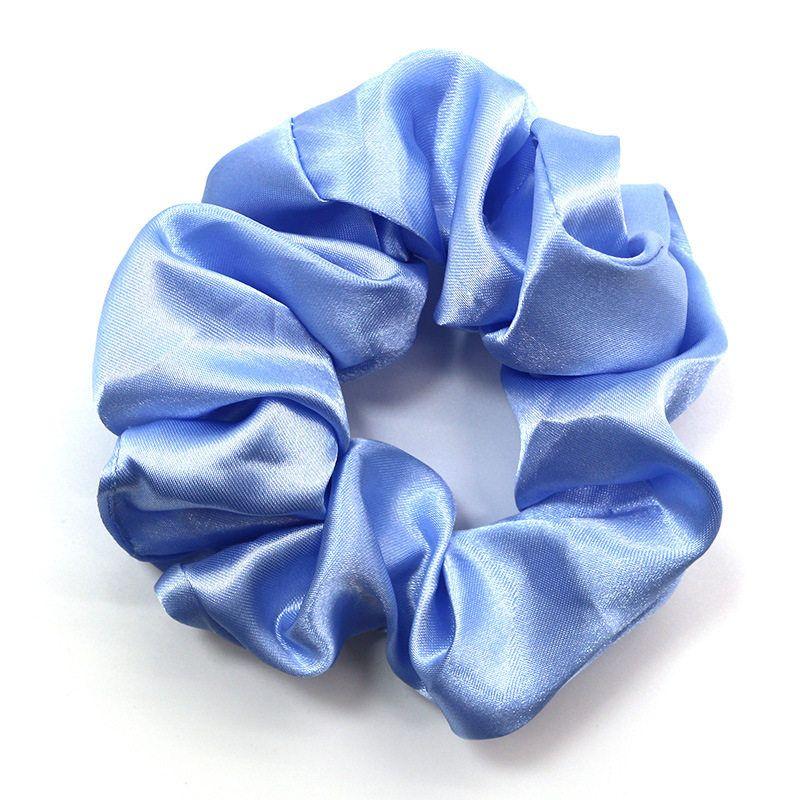 

Cross-Border Amazon Supply Pig Intestine Hair Ties Satin Elastic Hair Ties European and American Hair Accessories Headbands 40 Colors Large Size 7 Color g