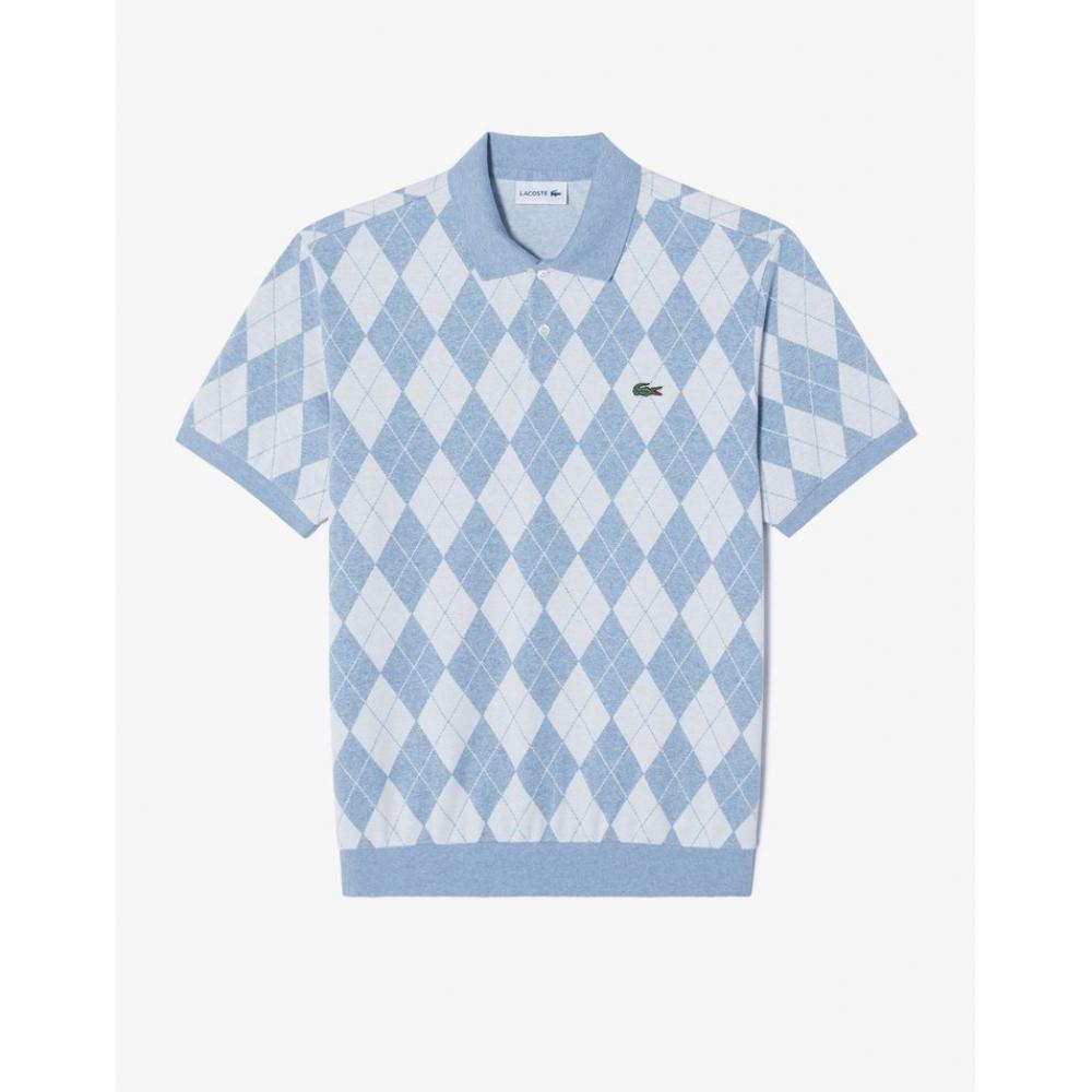 

Lacoste Мужское поло с коротким рукавом с узором «аргайл» Ph088e 54n Hbp 004