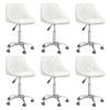 Day and Night - Day and Night Swivel Dining Chairs 6 Pcs White Synthetic Leather