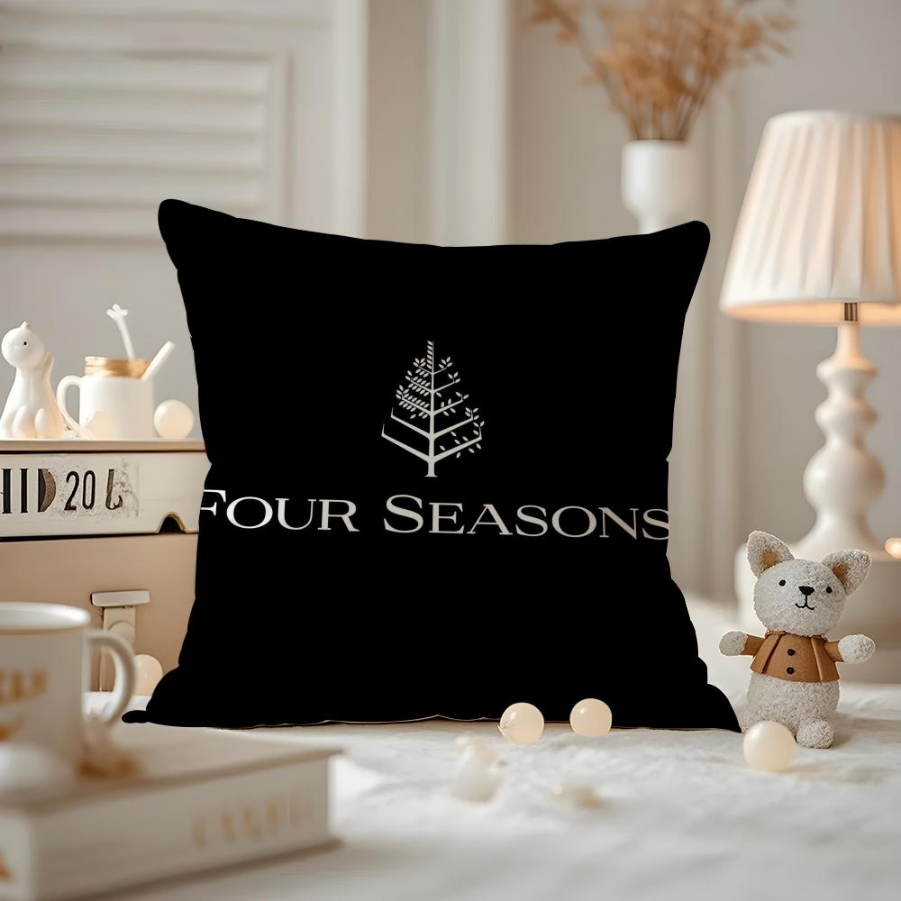

Four Seasons Hotel Cushion Cover Anti-dustmite Pillowcase Invisible Zipper Silky Short Plush Sofa Cushion Cover 12x12Inch