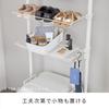 HEIAN SHINDO Tension Shoe Holds 16 8 Matte 57cm Shindo Rack, Pairs, Tiers, White, Wide, 190-300cm High, TSR-57WH (Heian Kogyo)