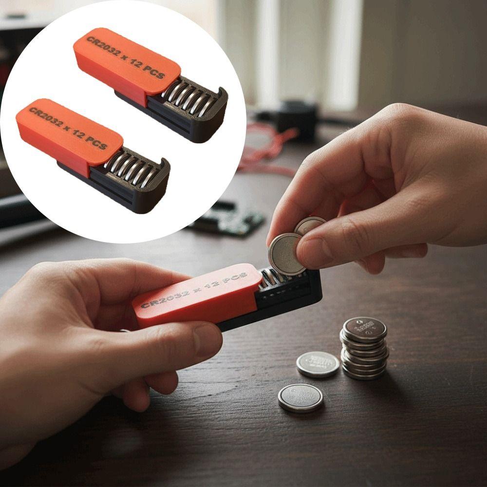 Shockproof Design Button Battery Organizer Portable Battery Organizer Box  Outdoor Travel