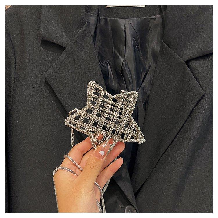 Womens Bags Metal Fashion Mini Square Bags 2023 Glossy Acrylic Chain Shoulder Crossbody Bags Small Headphone Evening Bags