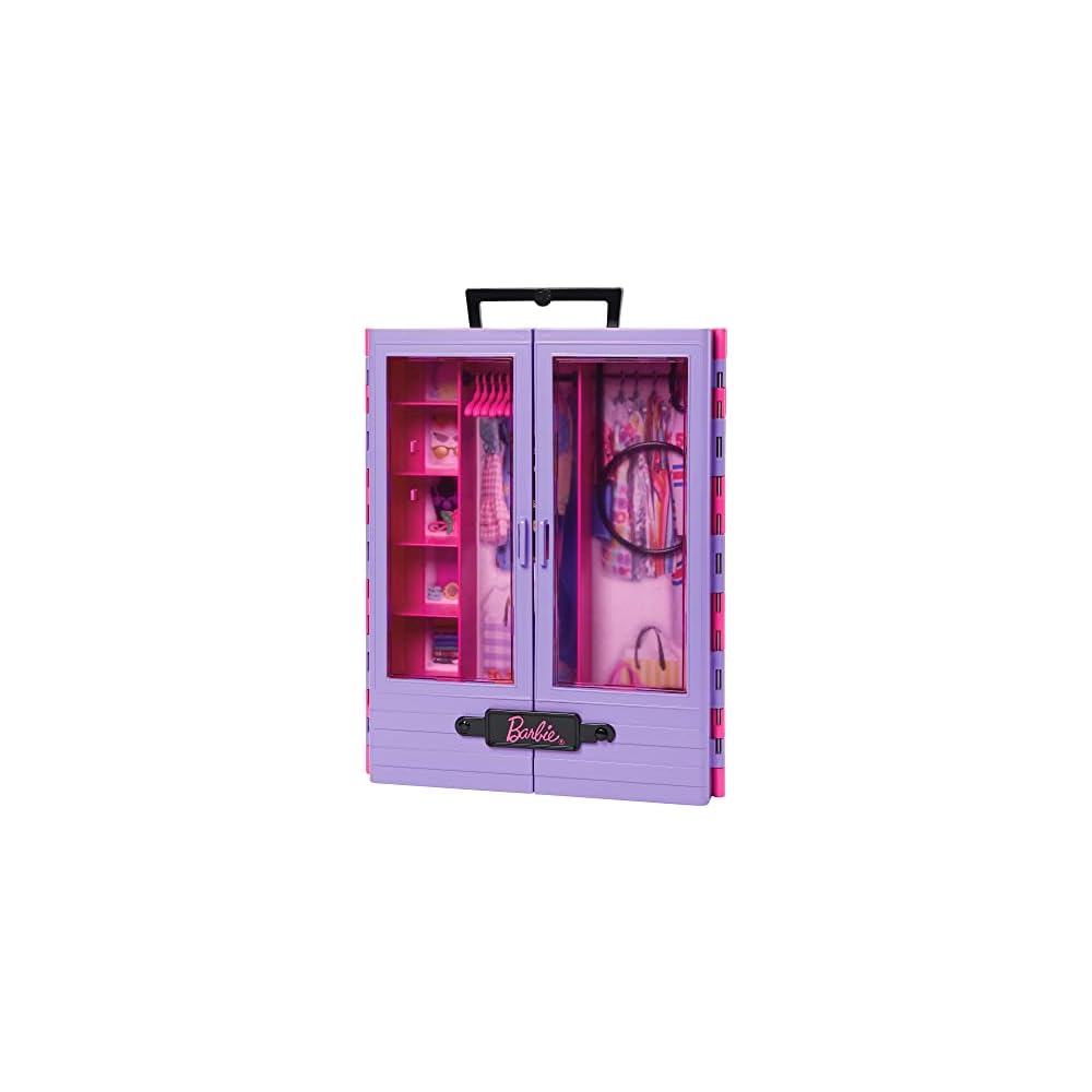 Barbie Barbie and Purple Closet Doll and Fashion Set with Accessories for Ages 3 and Up