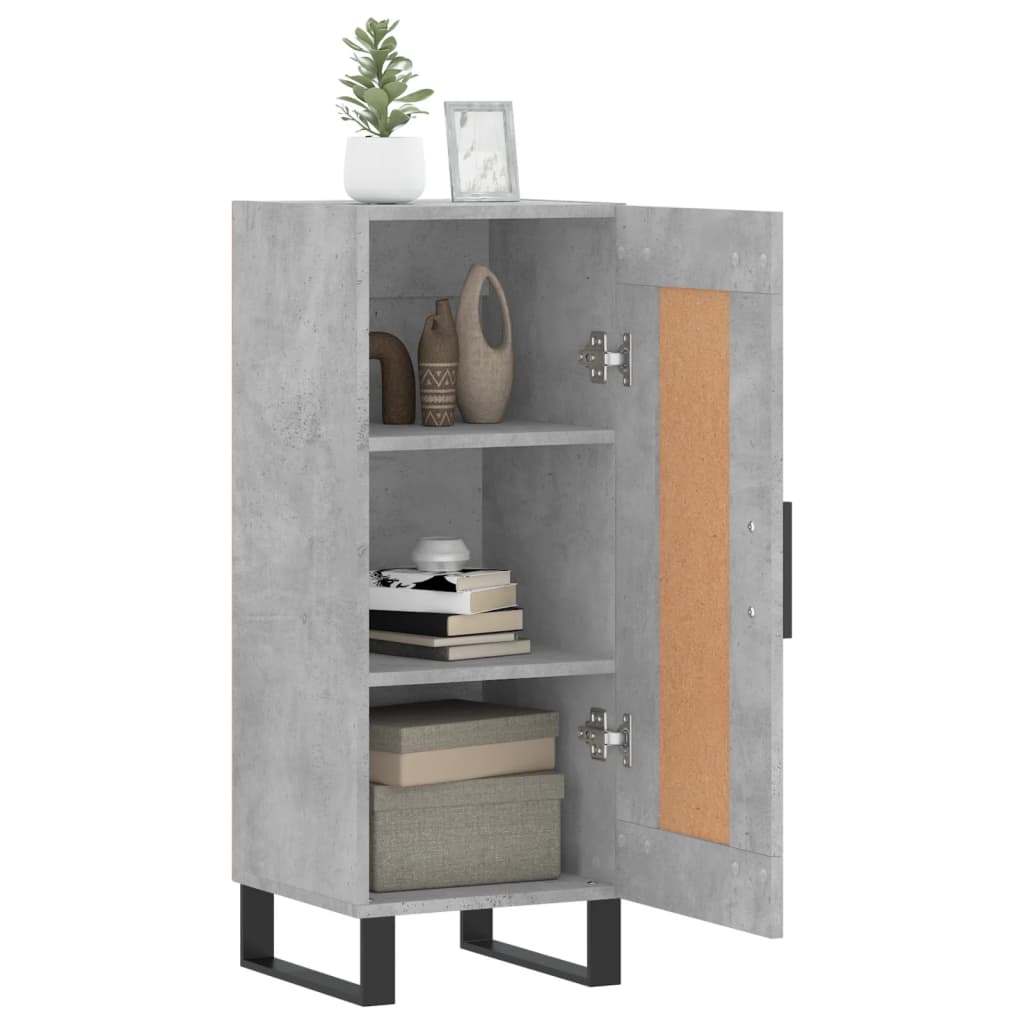 Sideboard Concrete Grey 34.5 x 34 x 90 cm Engineered Wood