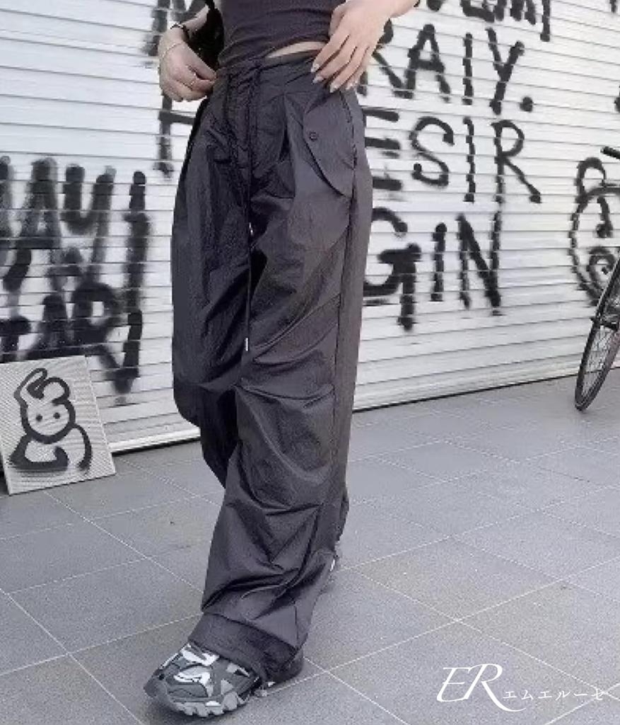 MRLuse Long Cargo Wide Adjustable Loose Plus with Perfect for Everyday and Comfortable and Easy To Move Size Women's Pants, Leg, Nylon, Waist, Fit,