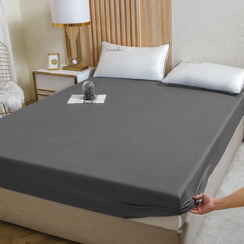 Soft Fitted Sheet Waterproof Mattress Protector, Breathable Mattress Pad Cover, White Sheet Bed Sheets with Elastic