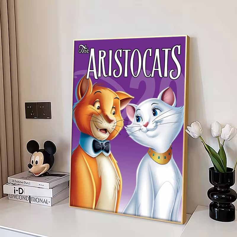 Disney Diamond Painting Classic Poster Illustrations From The Cats Adventure 5D Diamond Painting Art Embroidery Cross Stitch Room Decoration
