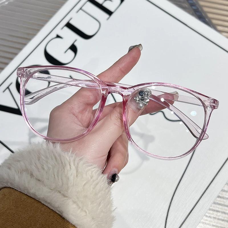 New Big Frame Anti Blue Light Glasses Myopia Prescription Eyewear 0 To -6.0 for Women Men