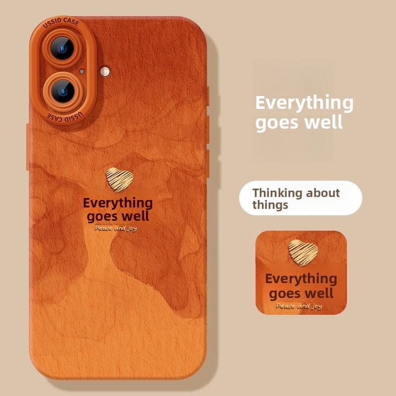 New Year iPhone 17 Pro Max Everything Goes Well 16 Silicone 15 Soft 14 Simple 13 Festive Phone Case with Lanyard