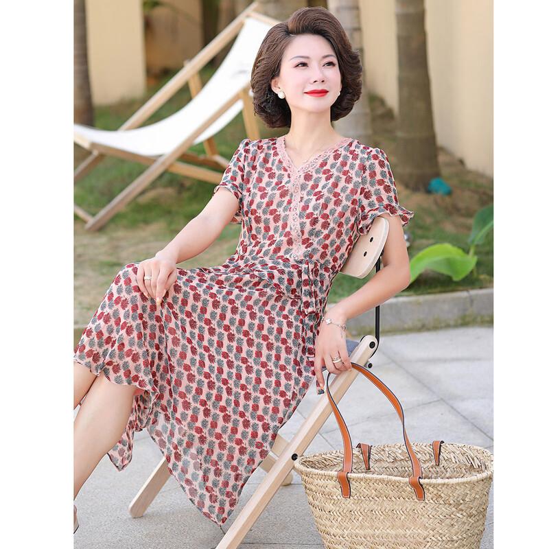 Jianhu Women s Loose Short-Sleeve Midi Dress XL