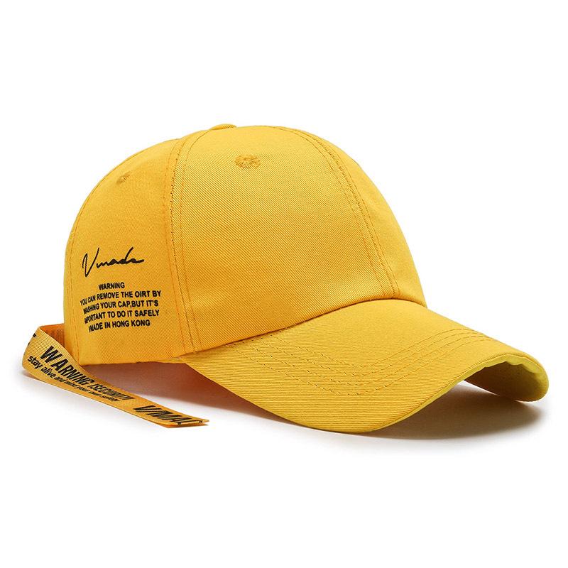 Hat Spring and Autumn New Embroidery Ribbon Baseball Cap Personalized Peaked Hat Outdoor Sun Hat Travel Hat Couple Hat