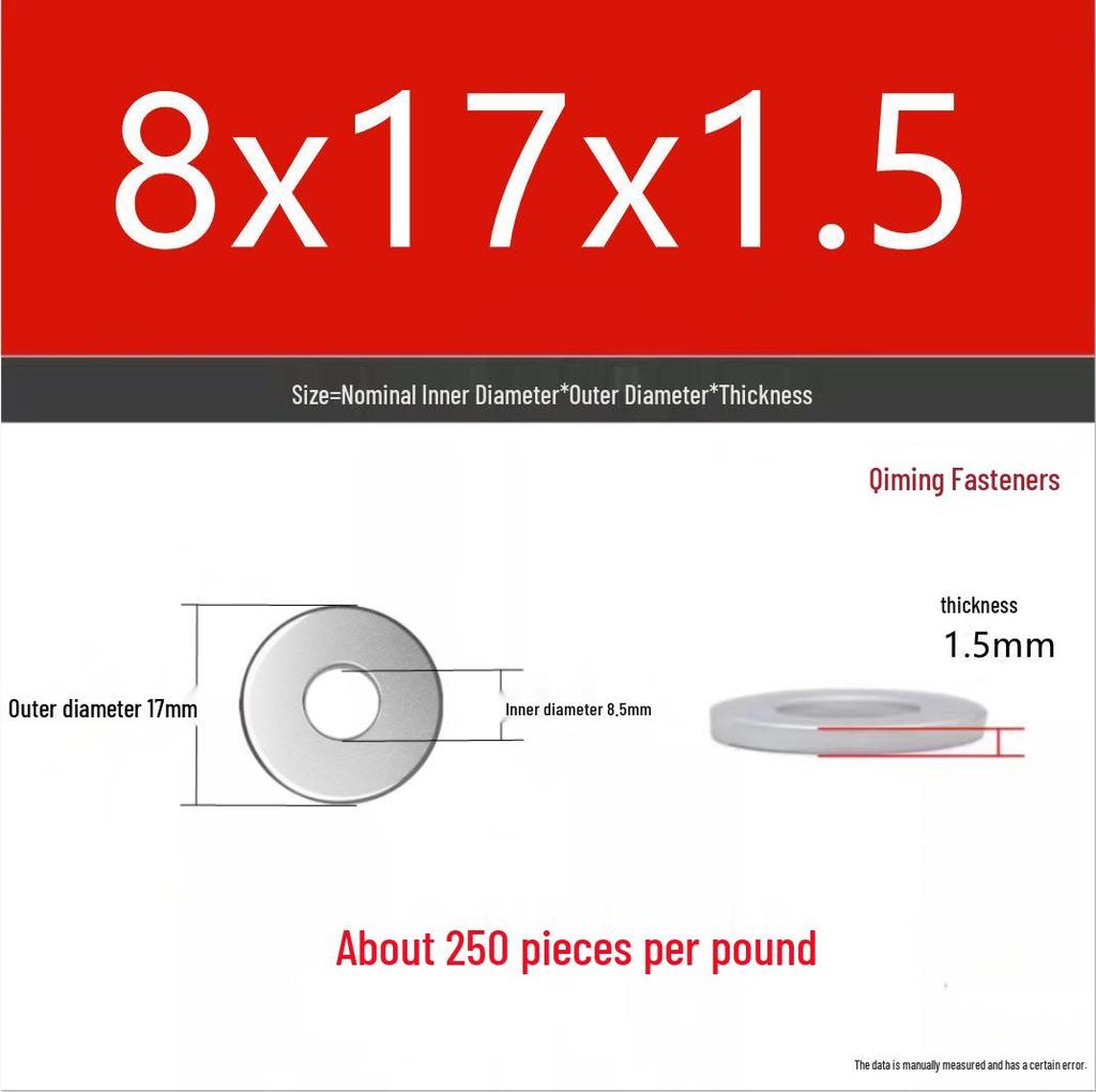 4.8 Grade Galvanized Iron Flat Washer M3-M40 Oversized Metal Screw Gasket Washer