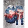 Fashion Skull 3D Print Hoodie Sweatpants Set Men