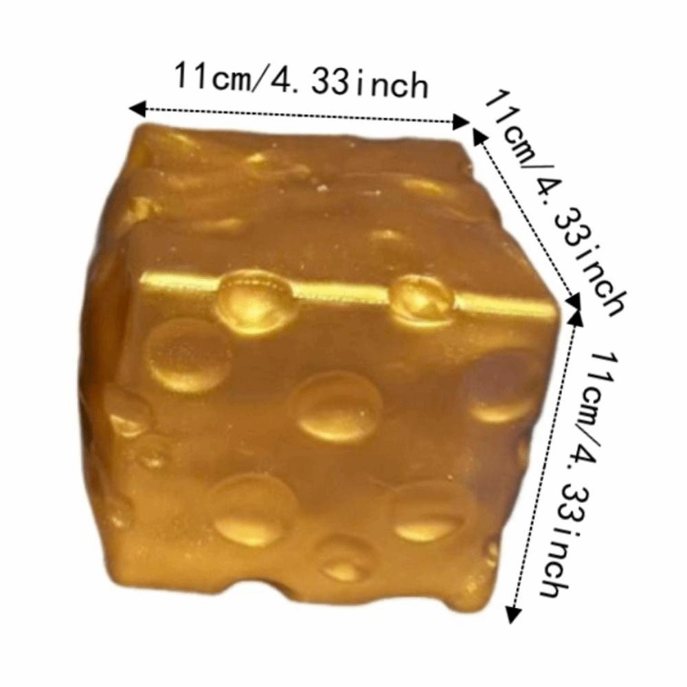 Super Soft Cheese Squeezed Cube Realistic Cheese Stress Ball  Office Desk Toy