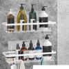 AEE4-Shower Caddy Shelf Organizer, 2 Pack Adhesive Bathroom Accessories, Save Space With Hooks