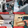 600N.m Brushless Electric Screwdriver Cordless 5-Speed Electric Impact Drill Rechargeable Power Tools Kit For 21V 18V Battery