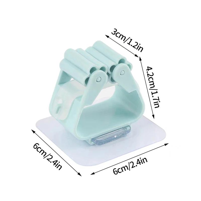 Home Wall Storage Hook Bathroom Suction Hanging Pipe Traceless Hooks Wall Mounted Mop Organizer Waterproof Broom Holder